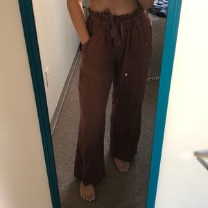 Mauve flowy pants